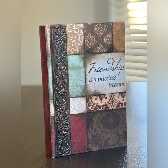 Decorative Book Box ‘Friendship Is A Priceless Treasure, Keepsake Storage Box - Picture 2 of 10